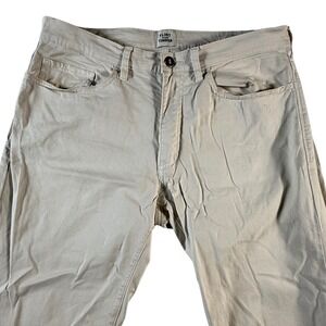 Flint and Tinder Mens 33x30 Slim Fit Chinos Khaki Pants Stretch Off White